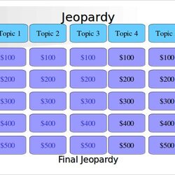 Spiffing Jeopardy Game Template Free Documents Download Templates