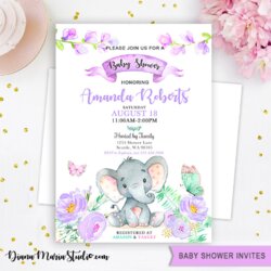 Legit Elephant Baby Shower Invitation Printable Invitations