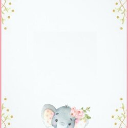 The Highest Standard Elephant Invitation Template Baby Shower Birthday Invitations Para Girl Templates
