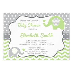 Matchless Elephant Baby Shower Invitation Editable Color