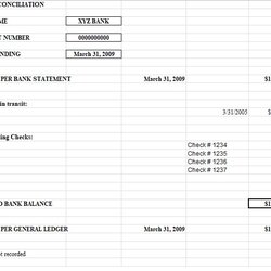 Superlative Bank Reconciliation Template Get Free Documents Excel Format In