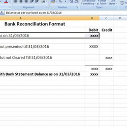 High Quality Bank Account Reconciliation Template Excel Formidable Worksheet