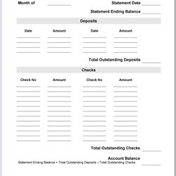Peerless Simple Bank Reconciliation Template Excel
