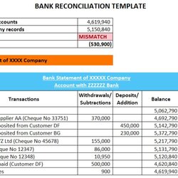 The Highest Quality Free Bank Reconciliation Template In Excel Image