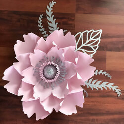 Champion Petal Paper Flower Templates With Base Center Instant