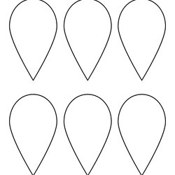 Swell Paper Flower Petal Template Printable Templates