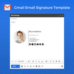 Brilliant Professional Email Template Clickable With Social Media