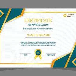 Tremendous Printable Of Appreciation Certificate Template Generated