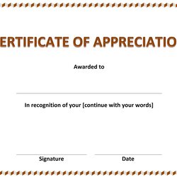 High Quality Certificate Of Appreciation Net Template Word Templates Microsoft
