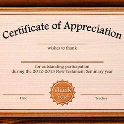 Super Certificate Templates Sample Certificates Of Appreciation Word Template