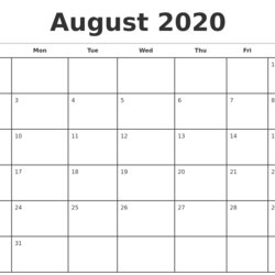 Legit August Monthly Calendar Template November October December Calendars Print September May Printable