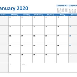 Cool Free Blank January Calendar Printable In Word Excel Template