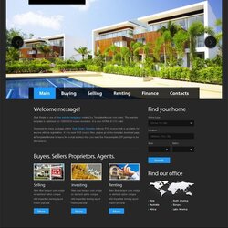 Free Website Template For Real Estate With Templates Web Background Demo Live