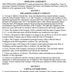 The Highest Standard Free Sample Operating Agreement Templates Printable Samples Template Word Ms Another