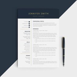 Excellent One Page Resume Templates Examples To Download And Use Now