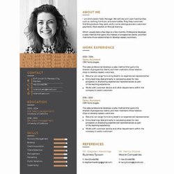 Sterling One Page Resume Template Free Unique Templates Samples Adobe