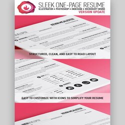 Worthy Best One Page Resume Templates Simple To Use Format Examples Sleek