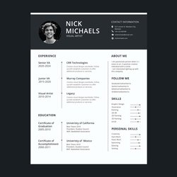 Free One Page Resume Template