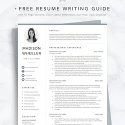 Admirable One Page Resume Template Word No Nu
