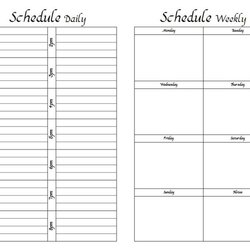 Fine Daily Calendar Excel Template