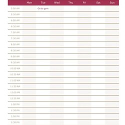 Terrific Daily Calendar Template Business Schedule Printable Blank Planner Excel Templates Word Pertaining