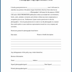 Outstanding Photography Release Forms Form Resume Examples Copyright Template Permission Letter Generic