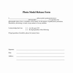 Photo Consent Form Template Best Of Model Release