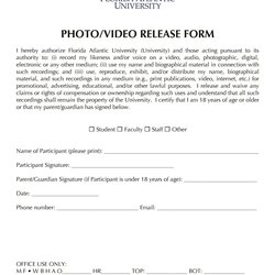 Superlative Free Photo Release Form Templates Word