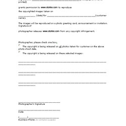 Tremendous Photographer Release Form Free Printable Documents