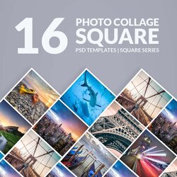 Templates Photo Collage Square Series Beautiful Presets