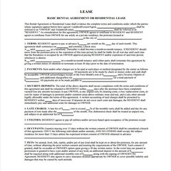 Rental Agreement Templates Free Word Documents Download Template Basic