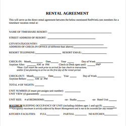 Wonderful Rental Agreement Forms Free Printable Blank