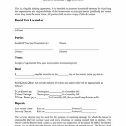 Sterling Editable Room Rental Agreement Template Word Doc