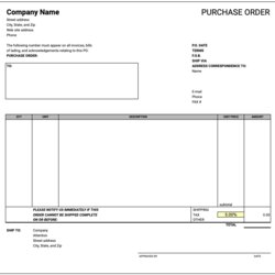 Free Purchase Order Template Google Sheets