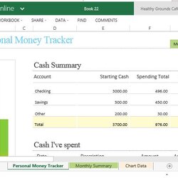 Personal Money Spending Tracker Template For Excel Online Expenses Track Accounts Templates Various Point