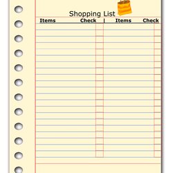 Cool Shopping List Template Beige Download Printable Print Big