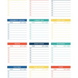 Fantastic Printable Shopping List Template Free Templates Grocery