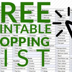 Peerless Free Grocery Shopping List Printable Template Fit
