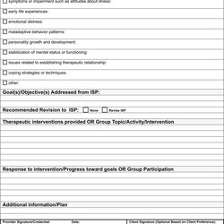 Counseling Progress Notes Template Printable Soap Note