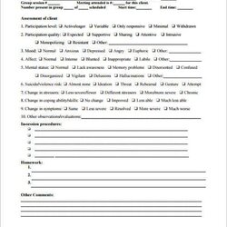 Brilliant Counseling Progress Notes Template