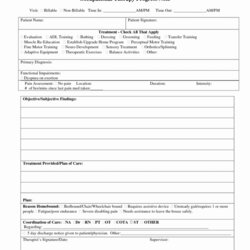 Counseling Progress Note Template Physical Therapy Notes Throughout Occupational Printable Discharge Speech