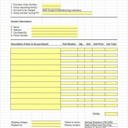 Super Free Editable Purchase Order Templates