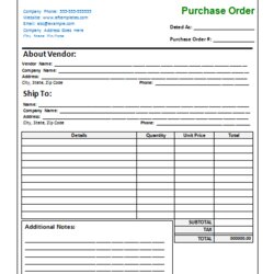 Spiffing Purchase Order Templates Free Printable Word Excel Formats Template Sample Form Source Downloads Kb