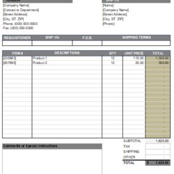 Capital Free Purchase Order Template Word Excel Templates