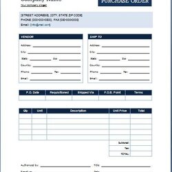 The Highest Quality Purchase Order Templates Template Invoice Excel