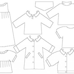 Preeminent Paper Doll Clothing Templates Template Dolls Clothes Patterns Book Imposing Quiet Pattern Boy Felt