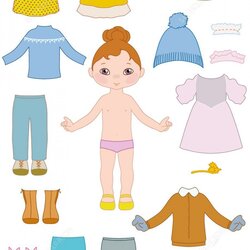 Capital Paper Doll Clothing Templates Clothes Girl Child Template Dolls Printable Dress Sample Crafts Cut
