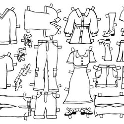 Beth Wedding Paper Doll Clothes Blank