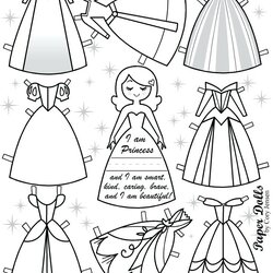 Tremendous Paper Doll Template Best Coloring Pages For Kids Clothes Fashion Dolls Printable Dress Princess