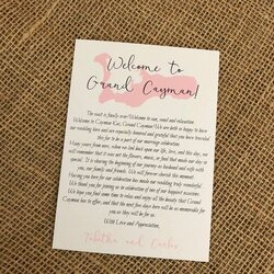 Exceptional Destination Wedding Welcome Letter With